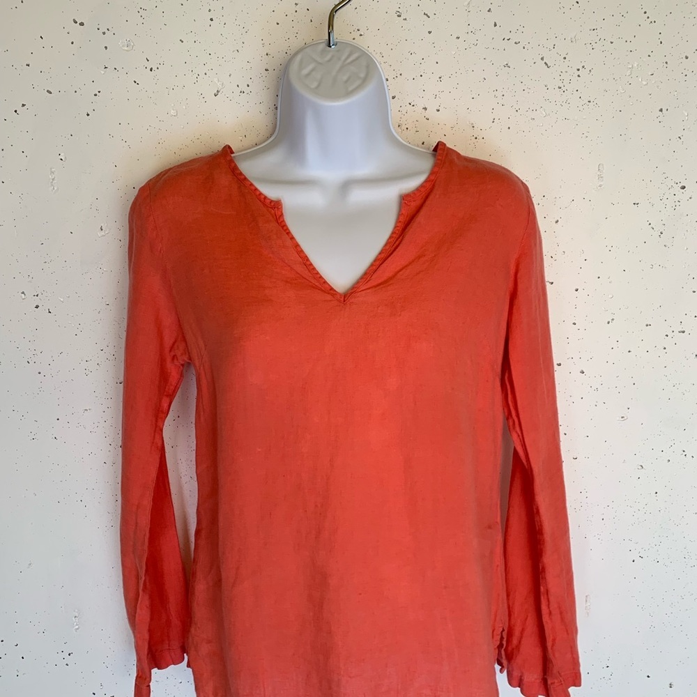 TALBOTS Petites 100% Linen Blouse